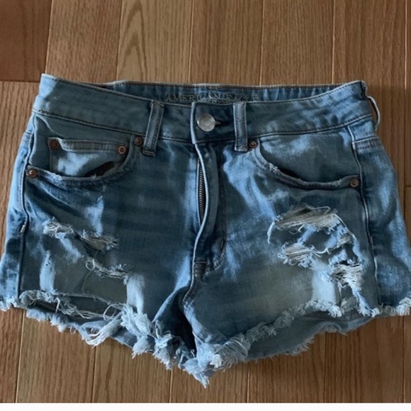 American Eagle Outfitters Pants - AE ripped light wash jean shorts